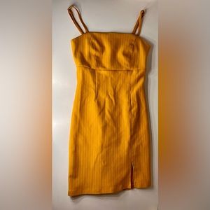 Mustard yellow mini dress